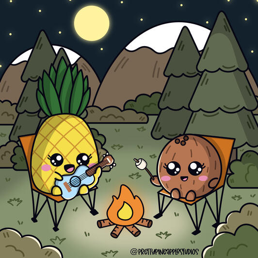 Penny and Coco Camping
